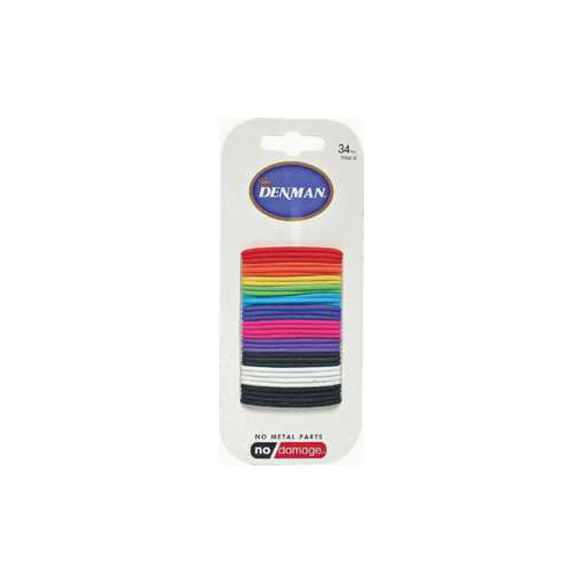 Denman Hair Ties Coloured 2mm X34 Shampoo Plus