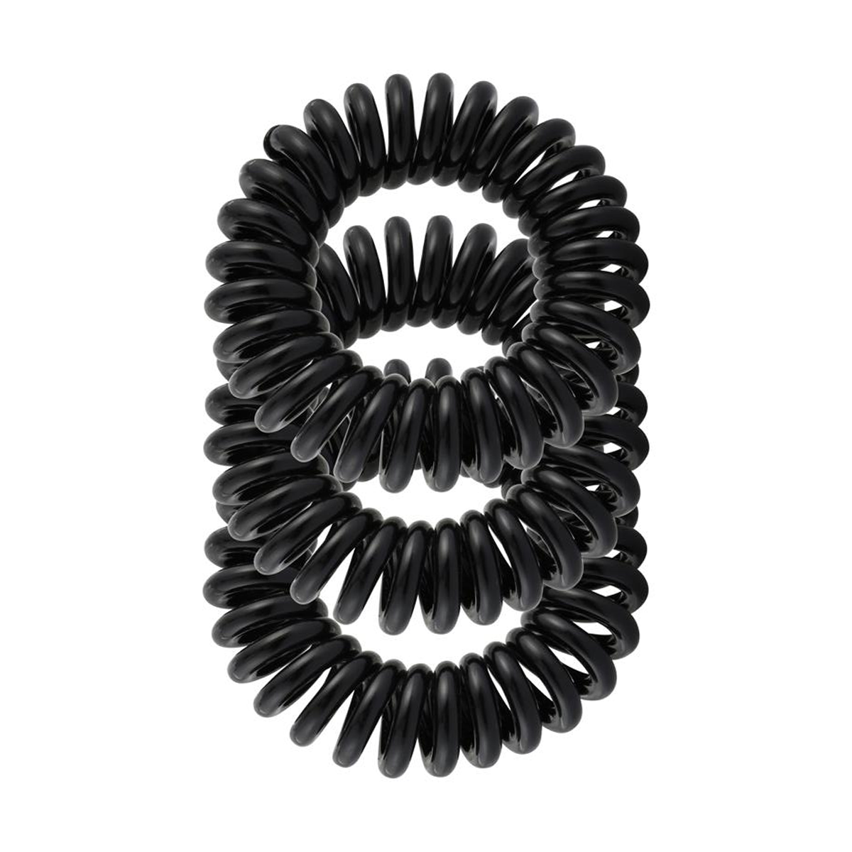 Spiral Hair Ties Black – 3 Pack - Shampoo Plus