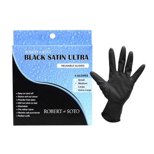 Black Gloves Medium 4 pack - Image 1